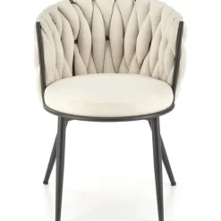 Matstol ljusbeige sammet