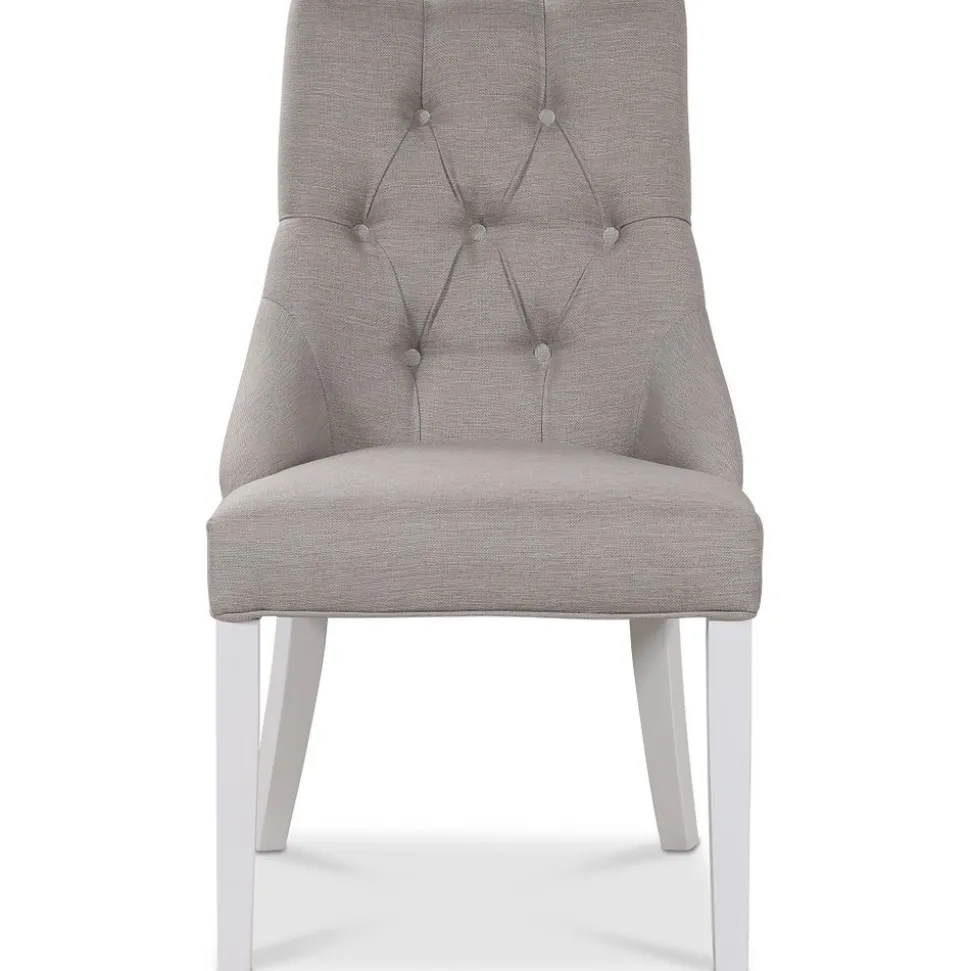 Matstol med handtag (Beige/vit)