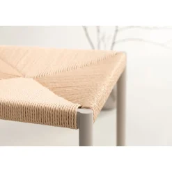 Matstol med rottingsits - Greige