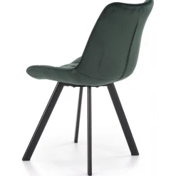 Matstol mörkgrön sammet