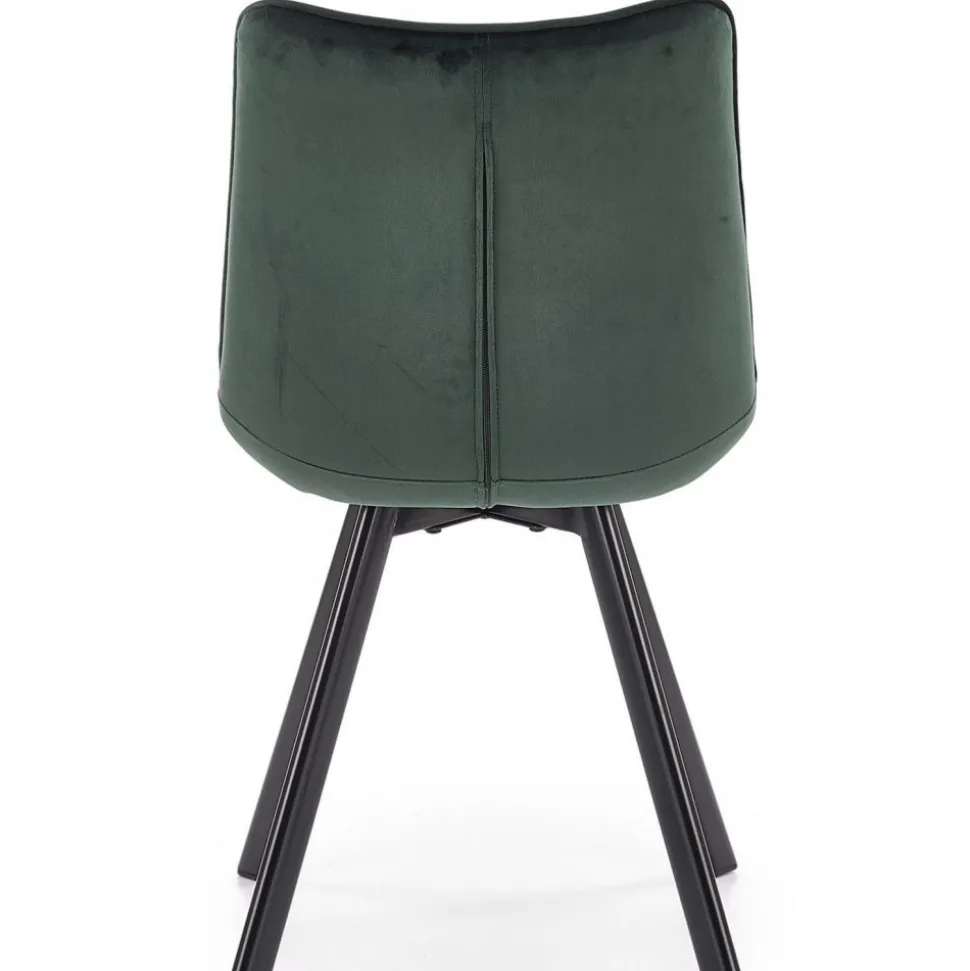 Matstol mörkgrön sammet