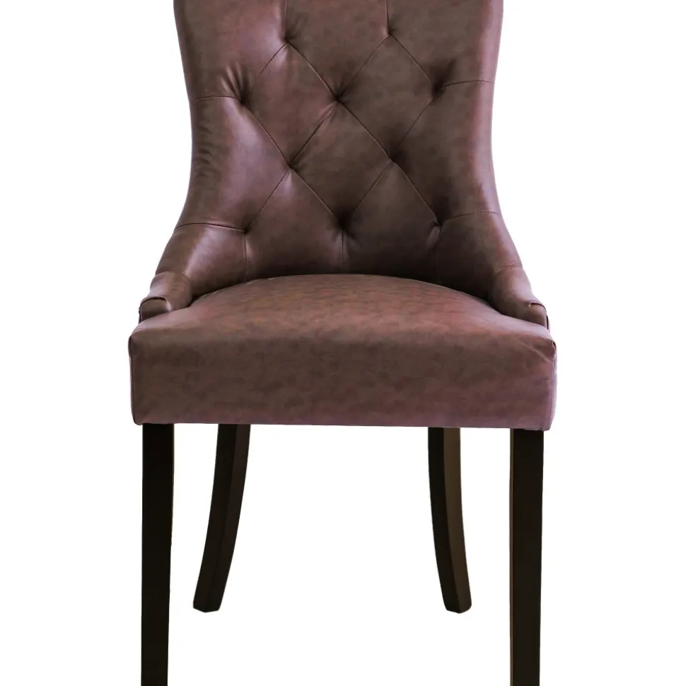 Matstol Tuva brun med mörkbruna ben + Textilrengöring för möbler