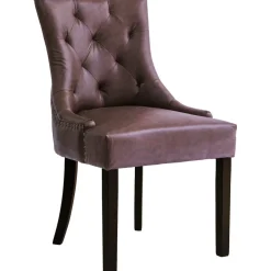 Matstol Tuva brun med mörkbruna ben