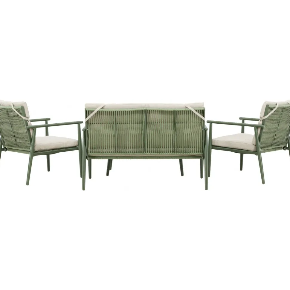 Mazzaro soffgrupp - Grön/Beige + Rengöringsmedel för utemöbler