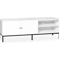 Mediabänk 150 cm bred vit