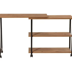 Melin sidobord 70 x 76 cm - Furu/svart