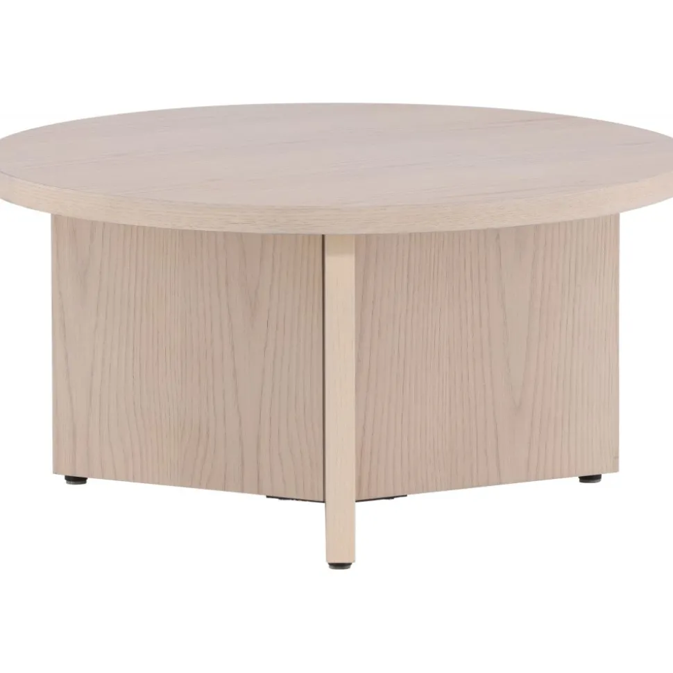 Melker soffbord Ø85 cm- Whitewash