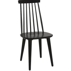 Mellby matgrupp 140 cm bord med 4 st svarta Dalsland pinnstolar - Vit / Svart