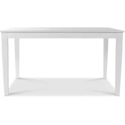 Mellby matgrupp 140 cm bord med 4 st svarta Karl pinnstolar - Vit / Svart