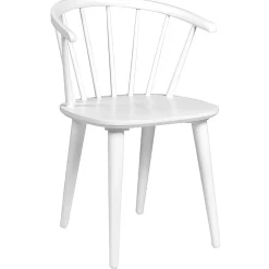 Mellby matgrupp 140 cm bord med 4 st vita Fredrik Pinnstolar med karm - Vit + 4.00 x Stolsdyna