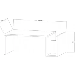 Memo soffbord - Travertin