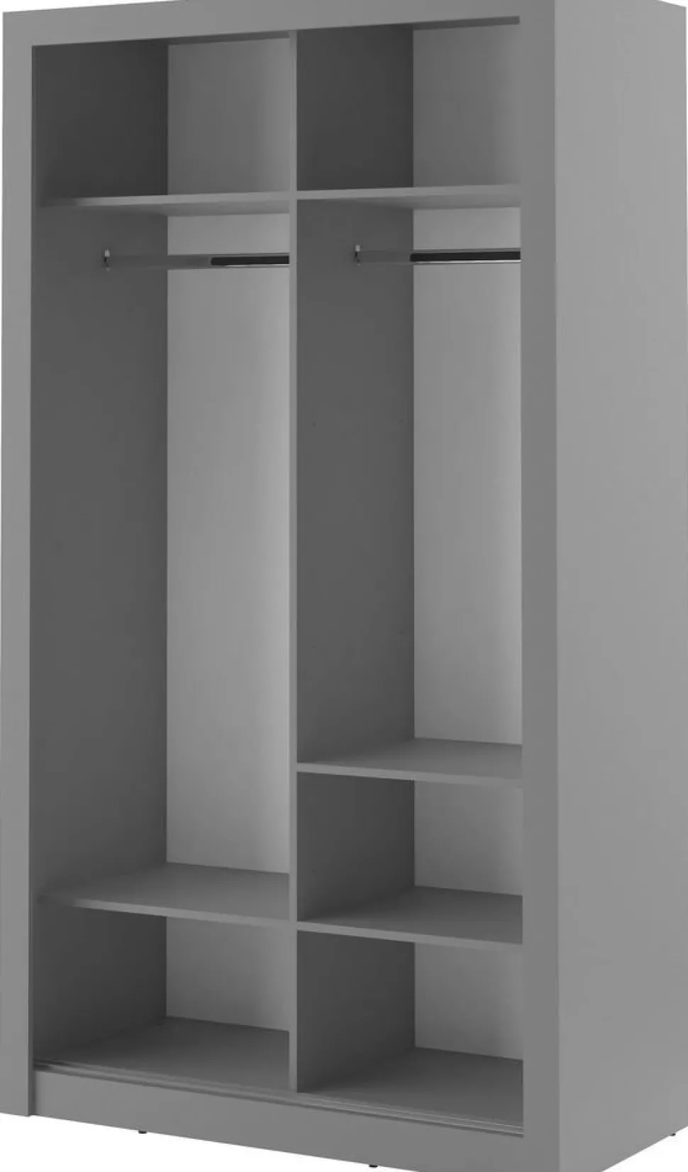 Mervyn garderob med skjutdörrar 120 cm - Grå / Spegel