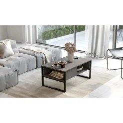 Metal soffbord 100 x 59,7 cm - Silver