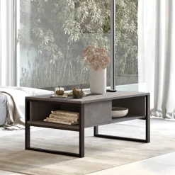 Metal soffbord 100 x 59,7 cm - Silver