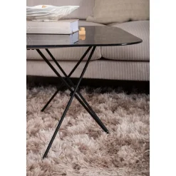 Michel soffbord 80 x 80 cm - Svart