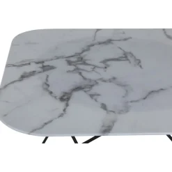 Michel soffbord 80 x 80 cm - Vit marmor