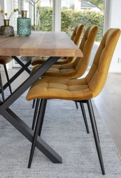 Middelfart Matstol - Gul/svart