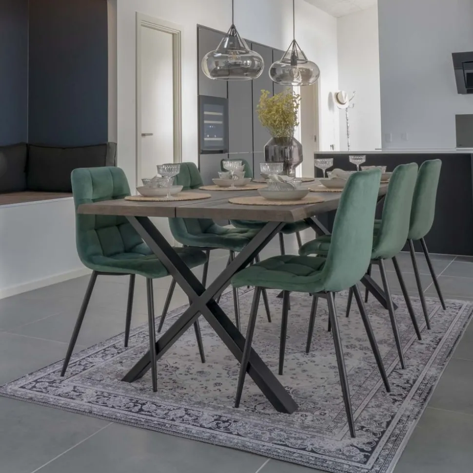 Middelfart Matstol - Mörkgrön/svart