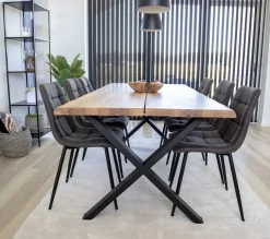 Middelfart Matstol - Mörkgrå/svart