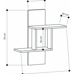 Mill vägghylla - Antracit