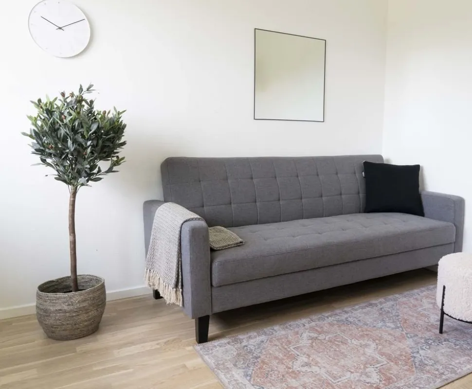 Milton Bäddsoffa - Mörkgrå/björk