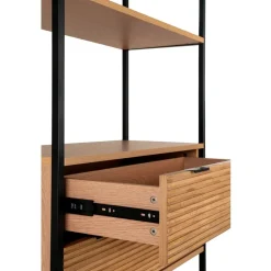 Minato bokhylla - Ask/svart