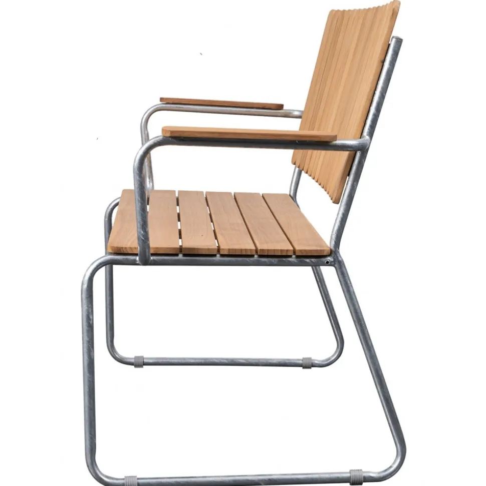 Möllan trädgårdssoffa i teak + Textilskydd för utemöbler