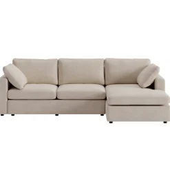 Moby beige divansoffa 296 cm - soffa med vändbar divan