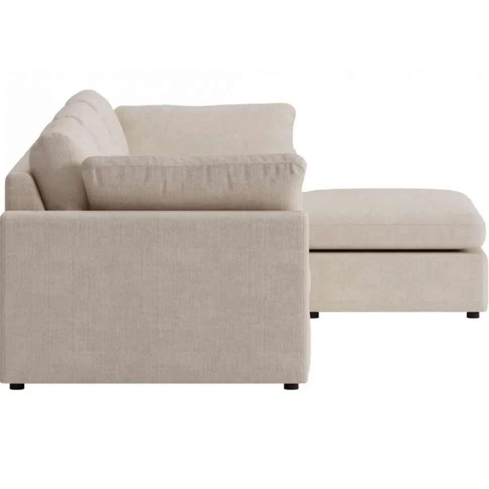 Moby beige divansoffa 296 cm - soffa med vändbar divan
