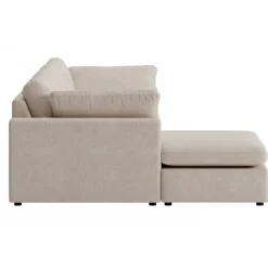 Moby beige divansoffa 296 cm - soffa med vändbar divan