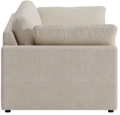 Moby 4-sits soffa 266 cm - Beige soffa + Textilrengöring för möbler