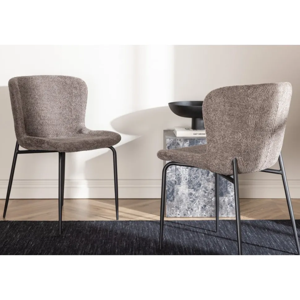 Modesto matstol - Brun boucle