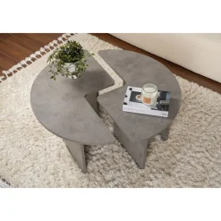 Moira soffbord Ø90 cm - Betonggrå