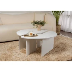 Moira soffbord Ø90 cm - Vit