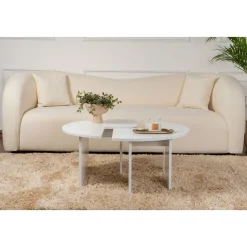 Moira soffbord Ø90 cm - Vit