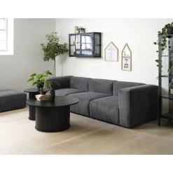 Mood runt soffbord i svartbetsad ek Ø90 cm