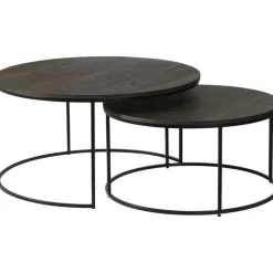 Muran soffbord - Mörkbrun ekfaner