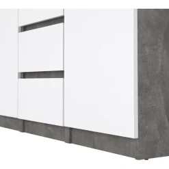 Naia skänk - Betong/vit