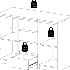 Naia skänk - Hickory