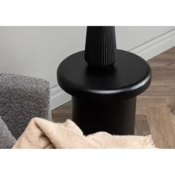 Namsos sidobord Ø40 cm - Svart