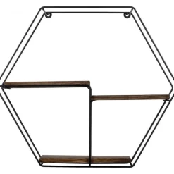 Narcissus vägghylla - Svart/valnöt