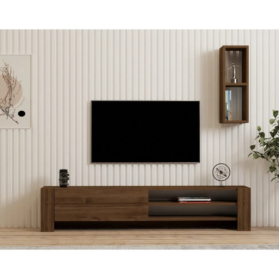 Naz TV-bänk - Valnöt