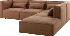 Nees modulsoffa i cognac combo 2 + Textilrengöring för möbler