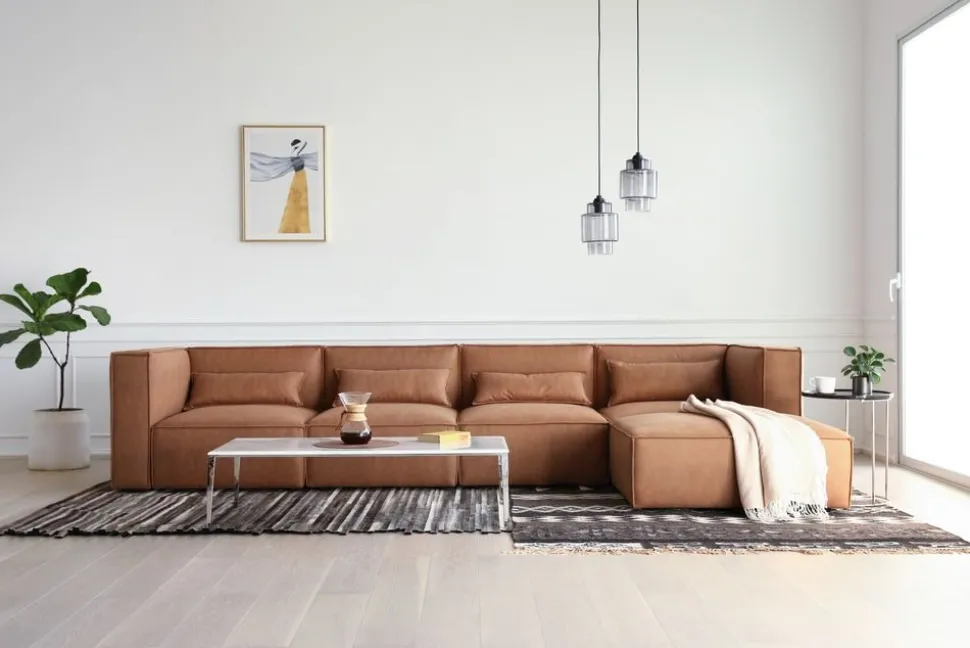 Nees modulsoffa i cognac combo 1