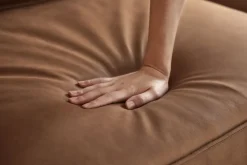 Nees modulsoffa i cognac combo 3 + Möbeltassar