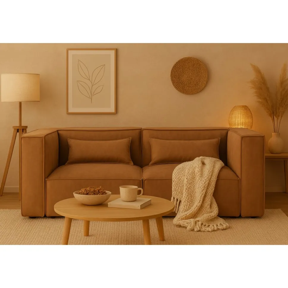 Nees modulsoffa i cognac combo 5