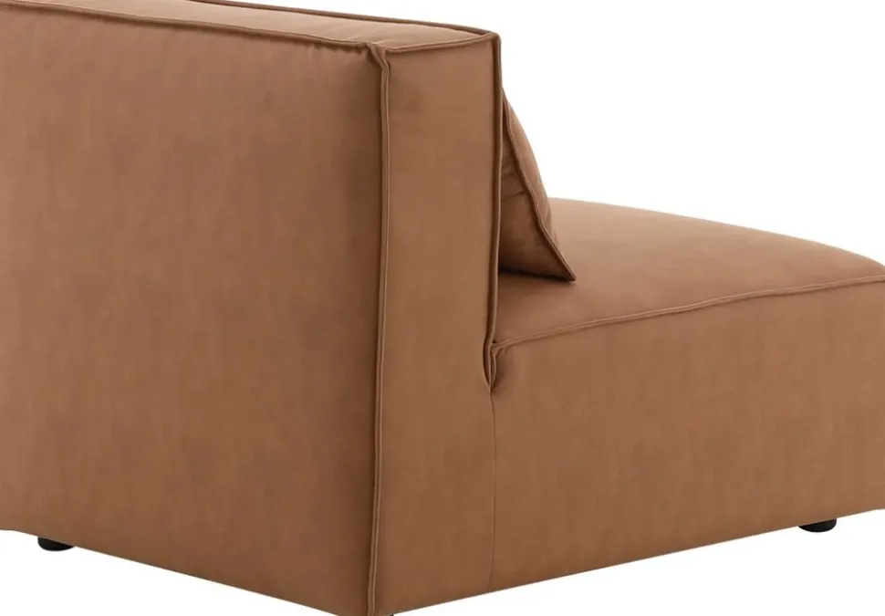 Nees modulsoffa i cognac combo 3 + Textilrengöring för möbler