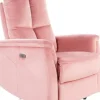 Neptun elektrisk ställbar reclinerfåtölj i rosa sammet