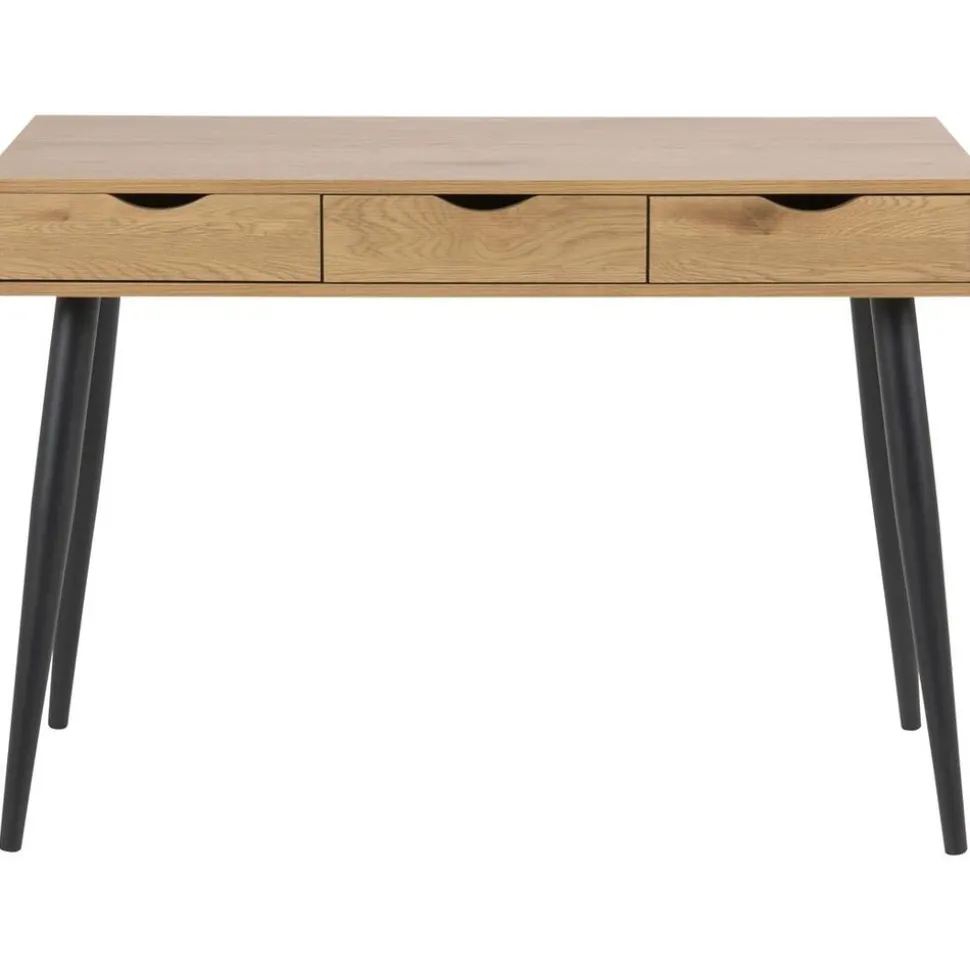 Neptun skrivbord 110x50 cm - Ekimitation/svart + Möbeltassar