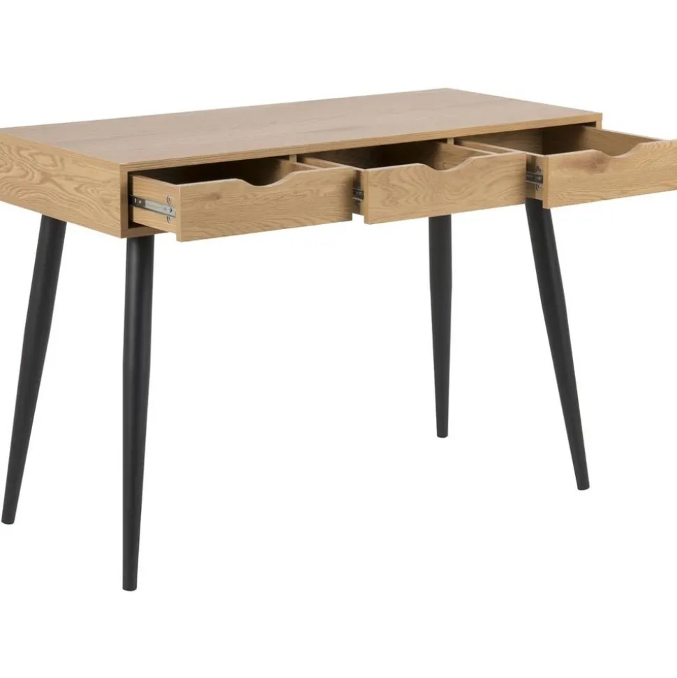 Neptun skrivbord 110x50 cm - Ekimitation/svart + Möbeltassar